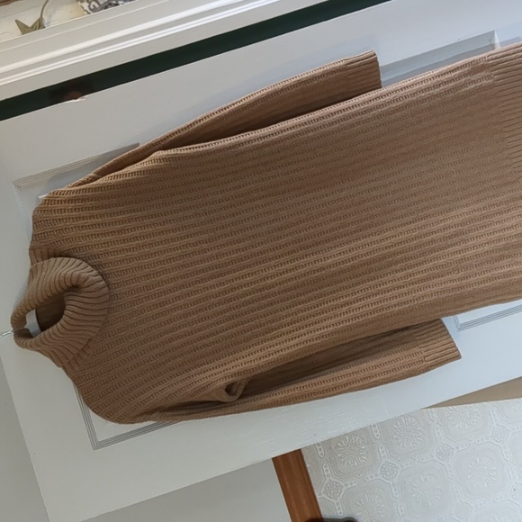 Banana Republic Dresses & Skirts - Banana Republic size L Taupe Turtle Neck Sweater Dress